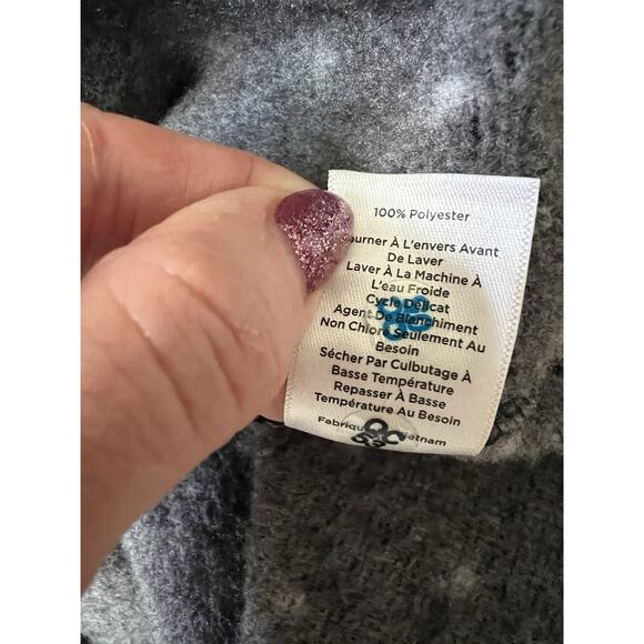 TALBOTS Petite Geometric Fair Isle Fleece High Neck Pullover Top Sweater Sz MP - Picture 9 of 11